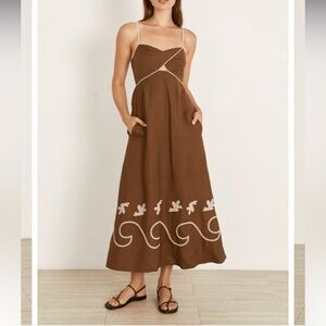 Mon Renn fresco embroidered sundress
